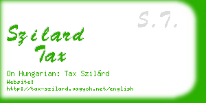 szilard tax business card